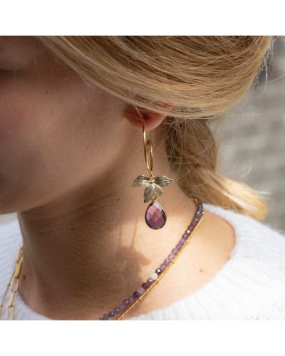 Boucles d'oreilles asymétriques Jardin Secret