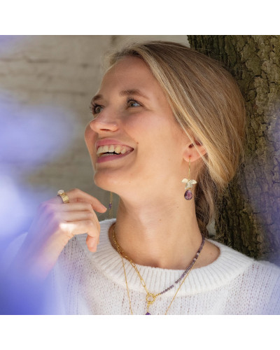 Boucles d'oreilles asymétriques Jardin Secret
