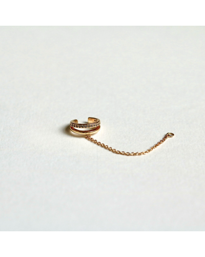 Faux piercing conch strass