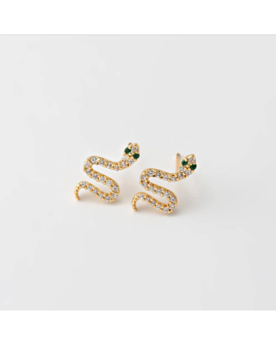 Puce d'oreille serpent yeux vert