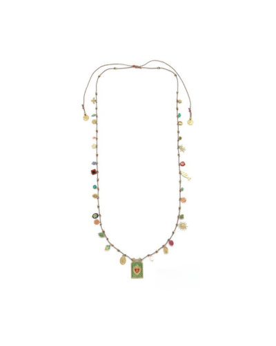 Sautoir grigri avec pampille coeur