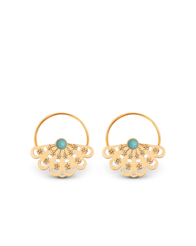 Boucles d'oreille "Okinawa" avec anneaux