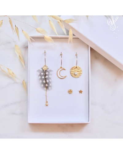 Coffret Pleine Lune 5 monoboucles