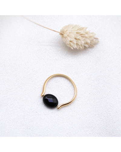 Bague galet en pierre naturelle