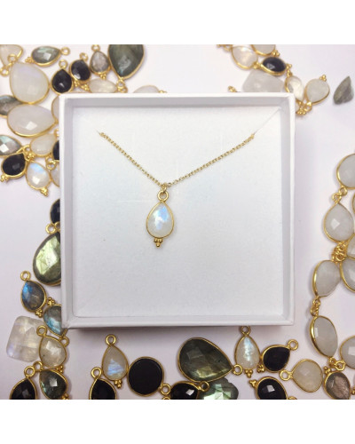 Collier Pierre de Lune petite goutte