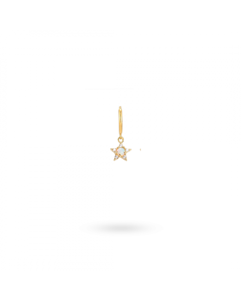Créole mini étoile Opale et Strass
