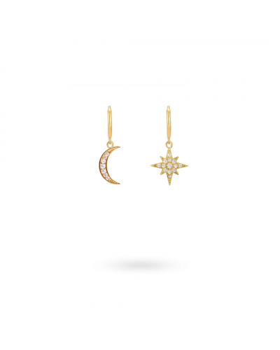 Duo Lune Rose des Vents Strass