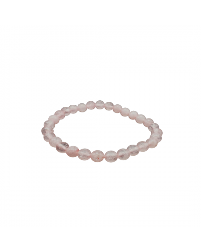 Bracelet en perles Quartz Rose