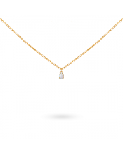 Collier petite goutte opale