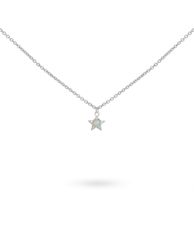 Collier mini étoile opale