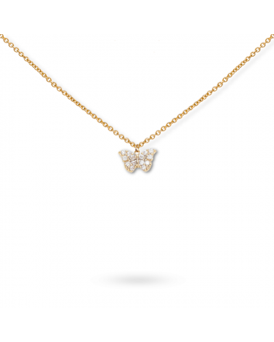 Collier petit papillon et strass