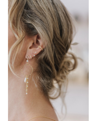Boucles d'oreille Chloé en perles d'eau douce