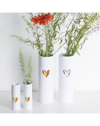 Duo de mini vases coeur en porcelaine *Räder*