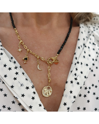 Collier  Juliette en pierre naturelle 4 charms