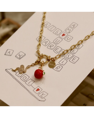 Collier charm's Pomme d'amour
