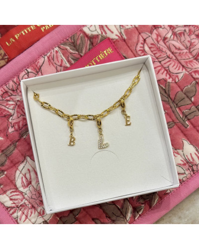 Collier 3 charm's personnalisable